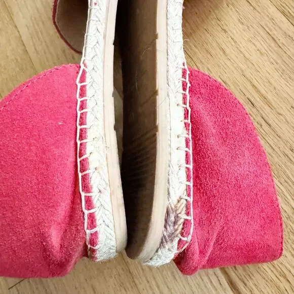 Macarena Womens Red Espadrilles Flats Suede Leather Shoes Sz 9/40 Made in Spain - Picture 9 of 9